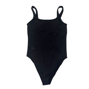 OQQ Black One-Piece bodysuit shape-wear size Large